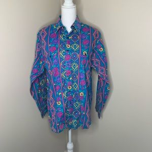 Wrangler Multicolor Floral Casual Button Down Shirt